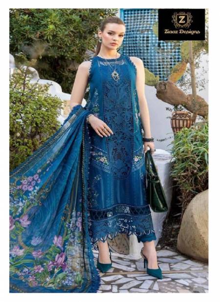 520 And 521 By Ziaaz Designs Rayon Cotton Embroidered Pakistani Suits Wholesale Online Catalog